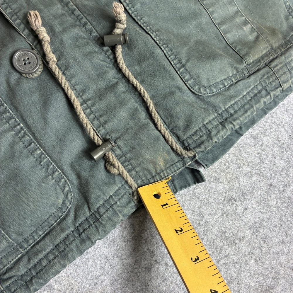 Billabong Womens L Olive Green Utility Field Jacket Flannel Lined Cotton Canvas - Picture 10 of 10